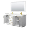 Custom image for White with Brushed Gold Trim / White Quartz / 58