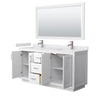 Custom image for White with Brushed Nickel Trim / White Cultured Marble / 58