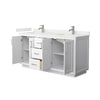 Custom image for White with Brushed Nickel Trim / White Quartz / No Mirror