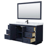 Custom image for Dark Blue with Matte Black Trim / White Carrara Marble / 58