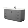 Custom image for Dark Gray with Matte Black Trim / Giotto Quartz / No Mirror