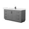 Custom image for Dark Gray with Matte Black Trim / White Quartz / No Mirror