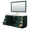 Custom image for Green with Brushed Gold Trim / Carrara Cultured Marble / 58