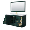 Custom image for Green with Brushed Gold Trim / White Carrara Marble / 58