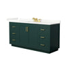 Custom image for Green with Brushed Gold Trim / Giotto Quartz / No Mirror