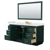 Custom image for Green with Brushed Gold Trim / White Cultured Marble / 58