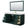 Custom image for Green with Brushed Gold Trim / White Quartz / 58