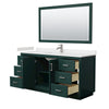 Custom image for Green with Brushed Nickel Trim / Carrara Cultured Marble / 58