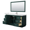 Custom image for Green with Brushed Nickel Trim / White Cultured Marble / 58