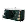 Custom image for Green with Brushed Nickel Trim / White Quartz / No Mirror