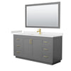 Custom image for Dark Gray with Brushed Gold Trim / Carrara Cultured Marble / 58