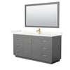 Custom image for Dark Gray with Brushed Gold Trim / Giotto Quartz / 58