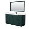 Custom image for Green with Matte Black Trim / Carrara Cultured Marble / 58