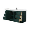 Custom image for Green with Matte Black Trim / Carrara Cultured Marble / No Mirror