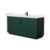 Custom image for Green with Matte Black Trim / Carrara Cultured Marble / No Mirror