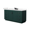 Custom image for Green with Matte Black Trim / Carrara Cultured Marble / No Mirror