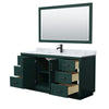 Custom image for Green with Matte Black Trim / White Carrara Marble / 58