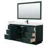 Custom image for Green with Matte Black Trim / White Cultured Marble / 58