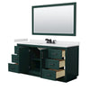 Custom image for Green with Matte Black Trim / White Cultured Marble / 58