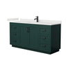 Custom image for Green with Matte Black Trim / White Quartz / No Mirror