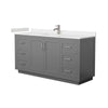 Custom image for Dark Gray with Brushed Nickel Trim / Carrara Cultured Marble / No Mirror