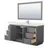 Custom image for Dark Gray with Brushed Nickel Trim / White Quartz / 58
