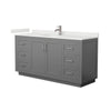 Custom image for Dark Gray with Brushed Nickel Trim / White Quartz / No Mirror