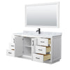 Custom image for White with Matte Black Trim / White Carrara Marble / 58