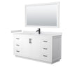 Custom image for White with Matte Black Trim / White Cultured Marble / 58