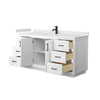 Custom image for White with Matte Black Trim / White Cultured Marble / No Mirror