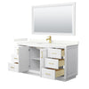 Custom image for White with Brushed Gold Trim / Giotto Quartz / 58