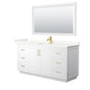 Custom image for White with Brushed Gold Trim / Giotto Quartz / 58