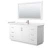 Custom image for White with Brushed Nickel Trim / Carrara Cultured Marble / 58