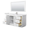 Custom image for White with Brushed Nickel Trim / White Cultured Marble / 58