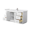 Custom image for White with Brushed Nickel Trim / White Cultured Marble / No Mirror
