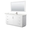 Custom image for White with Brushed Nickel Trim / White Quartz / 58