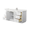 Custom image for White with Brushed Nickel Trim / White Quartz / No Mirror