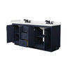 Custom image for Dark Blue with Matte Black Trim / Carrara Cultured Marble / No Mirror