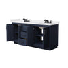 Custom image for Dark Blue with Matte Black Trim / White Cultured Marble / No Mirror