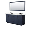 Custom image for Dark Blue with Matte Black Trim / White Quartz / 70