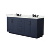 Custom image for Dark Blue with Matte Black Trim / White Quartz / No Mirror