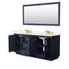Custom image for Dark Blue with Brushed Gold Trim / Giotto Quartz / 70