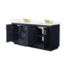 Custom image for Dark Blue with Brushed Gold Trim / Giotto Quartz / No Mirror