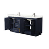 Custom image for Dark Blue with Brushed Nickel Trim / Giotto Quartz / No Mirror