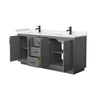 Custom image for Dark Gray with Matte Black Trim / Carrara Cultured Marble / No Mirror