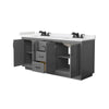 Custom image for Dark Gray with Matte Black Trim / Carrara Cultured Marble / No Mirror