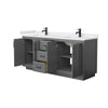 Custom image for Dark Gray with Matte Black Trim / White Cultured Marble / No Mirror