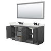 Custom image for Dark Gray with Matte Black Trim / White Quartz / 70