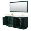 Custom image for Green with Brushed Gold Trim / Carrara Cultured Marble / 70
