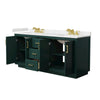 Custom image for Green with Brushed Gold Trim / Carrara Cultured Marble / No Mirror